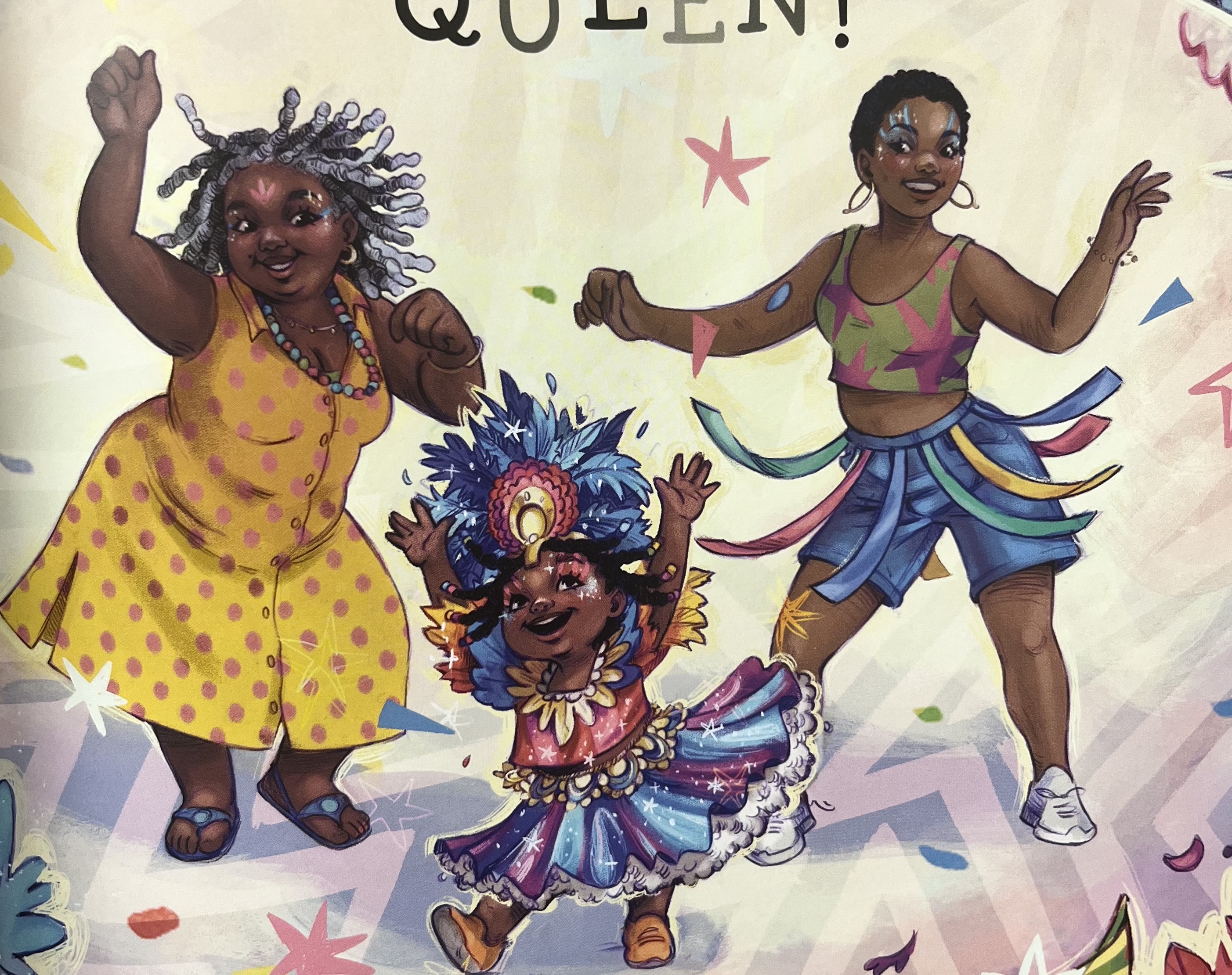 Family dances in Carnival costumes