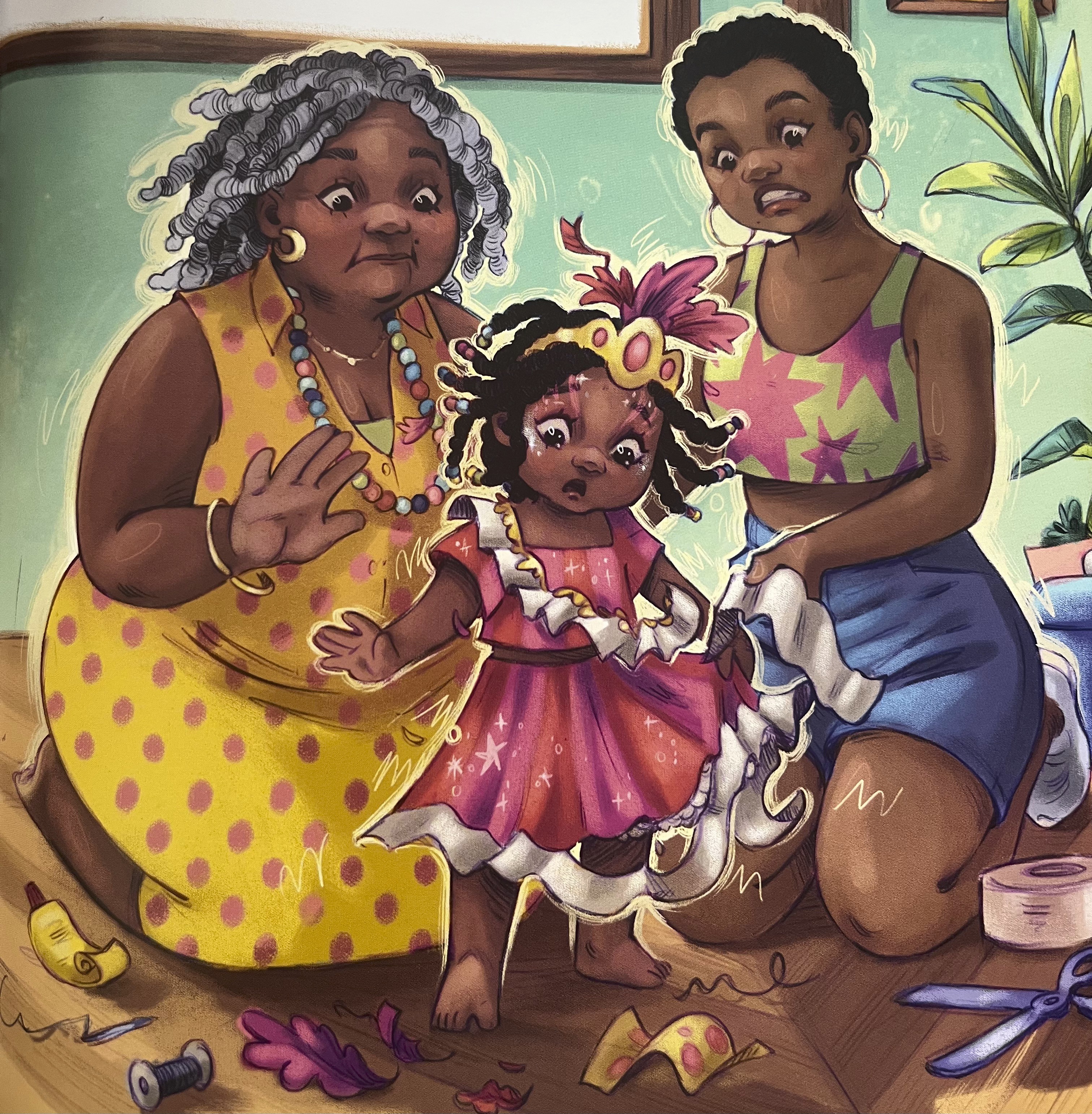 Child's Carnival costume rips.