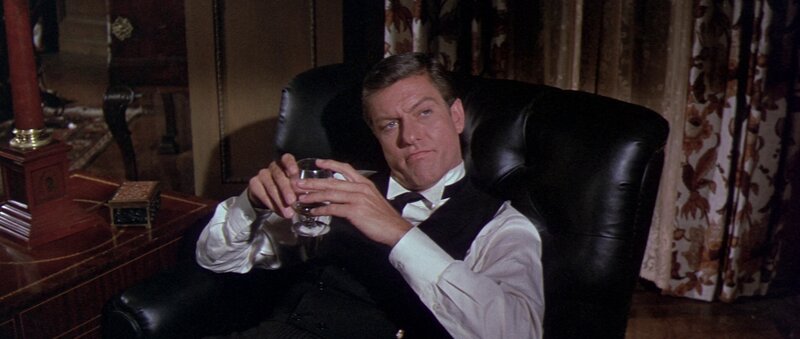 Dick Van Dyke with drink in hand