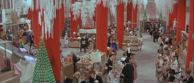 a department store at Christmas