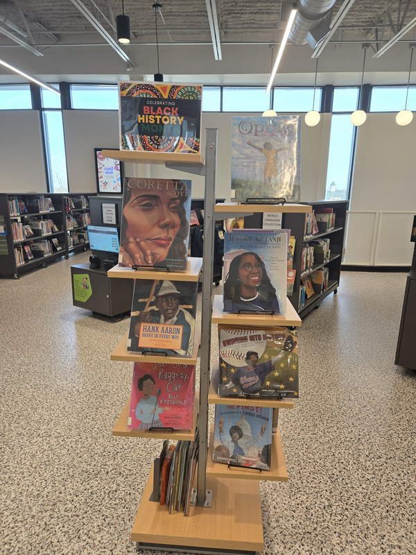 Black History Month display at Donelson