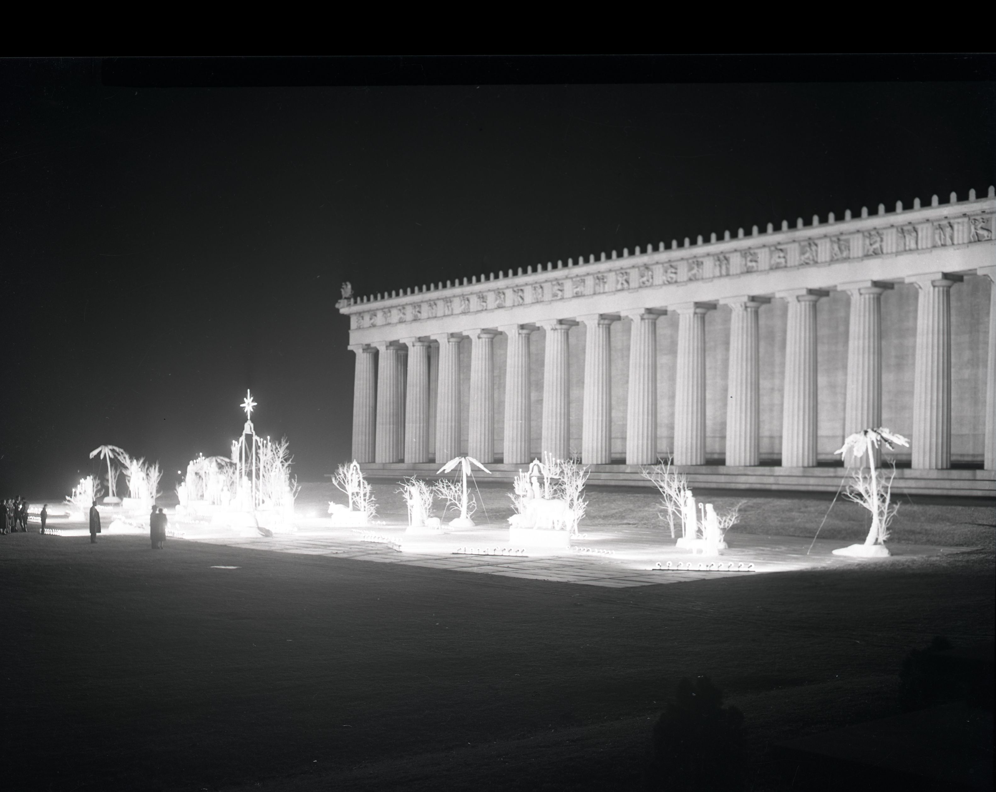 View of the Nativity Scene in Centennial Park in 1953