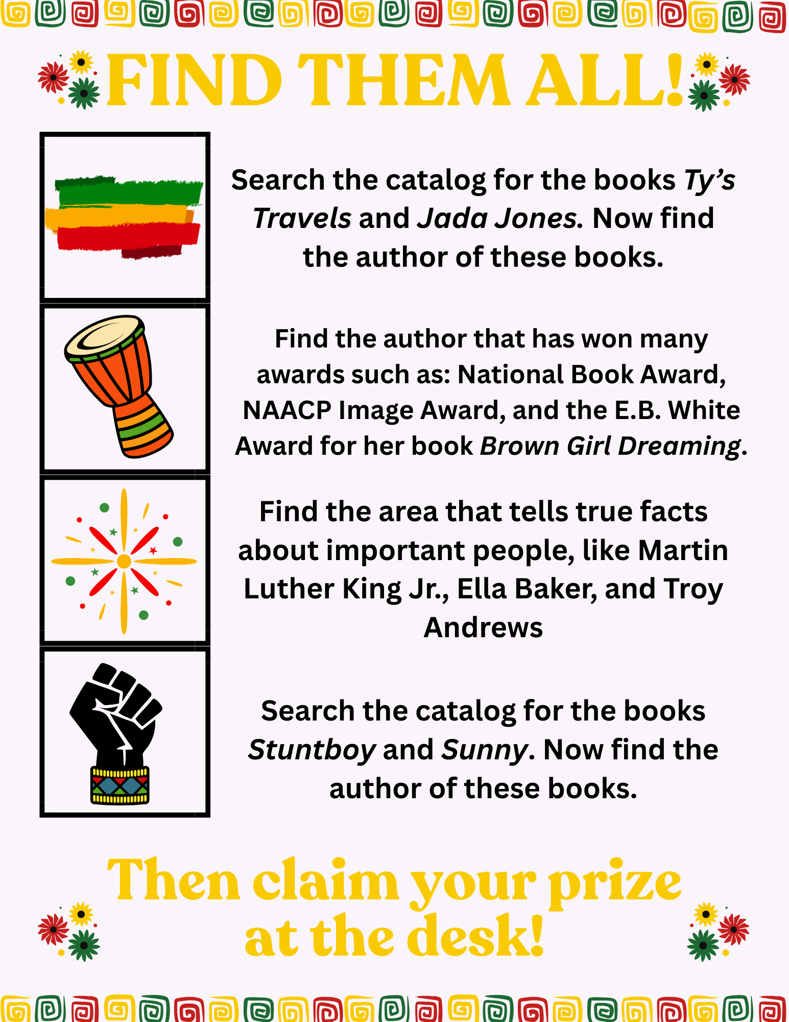Black History Month scavenger hunt