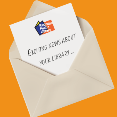 Envelope with letter with text reading "Exciting news about your library ... "