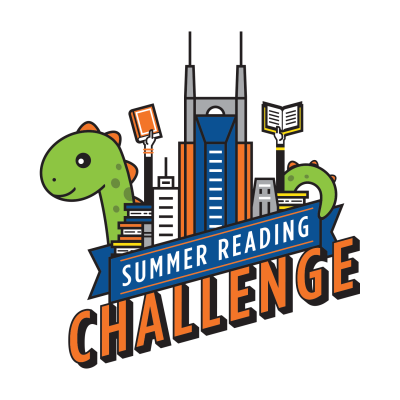 NPL Summer Reading Challenge Logo with Dinosaur 