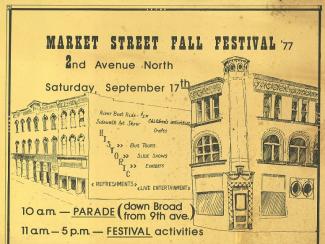 Poster for the Market Street Fall Festival in 1977