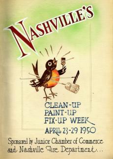 Sign for "Clean-up, Paint-Up, Fix-Up" Week in 1950