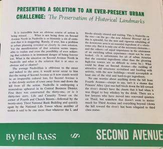 1972 Tennessee Historical Review article about preserving 2nd Ave