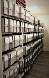 Aisle in Archives with the most of the NPL Collection
