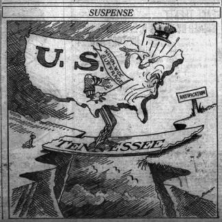 Knoxville Journal and Tribune cartoon from August 11th, 1920