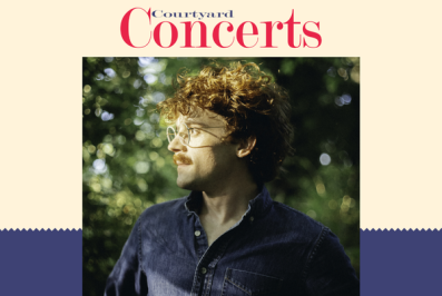 Walker Burroughs. Courtyard Concerts logo at top.